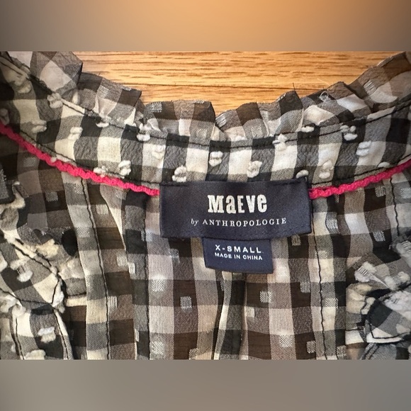 Anthropologie Maeve Gingham Sleeveless Buttondown - Size XS - Picture 6 of 12